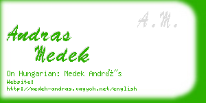 andras medek business card